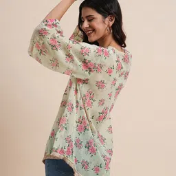 BAPS Floral Printed Open Front Shrug image 4