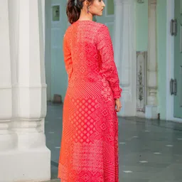 Ambraee Printed Top & Palazzo With Shrug image 2
