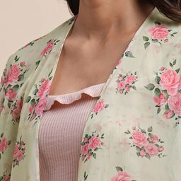 BAPS Floral Printed Open Front Shrug image 2