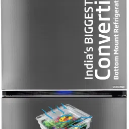 695 L Frost Free Double Door Bottom Mount 2 Star Convertible Refrigerator-image-62