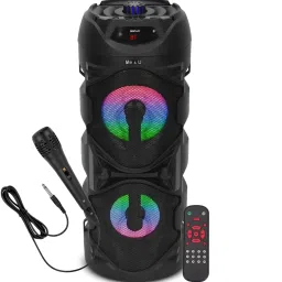ME&U Partymate 102 TWS WITH FM USB AUX BLUETOOTH KARAOKE WIRED MIC RGB LIGHT 50 W Bluetooth Party Speaker-27