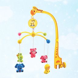 Rotating Giraffe Musical Cot Mobile - Musical Cradle Hanging Toy - Baby Toys-9
