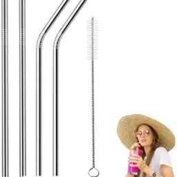 Stainless Steel Straws for Drinking with Brushes Pack of 5 Pieces-image-19