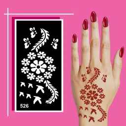 Safe and Fun Mehndi Stencil Sticker Pack for Educational Crafts and Festivals-image-71