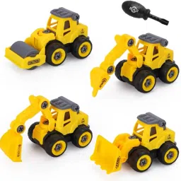bhvmey Construction Engineering Vehicle Toys – Durable Push and Go Set image 2