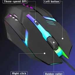 ENTWINO RANGER Gaming Mouse, RGB Lights, DPI Button, Computer & Laptop Mouse Wired Ambidextrous OpticalGaming Mouse image 4