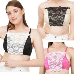 Women Black, White, Pink Mock Camisole-image-78