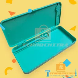 technochitra LCD Writing Tablet Pencil Box with Rewritable LCD Screen, Built-In Lock with good space Art Plastic Pencil Box image 3