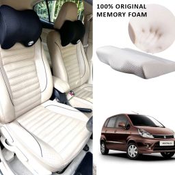 Black Memory Foam Car Pillow Cushion for Maruti Suzuki-image-76