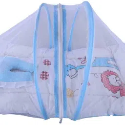 fareto Baby Folding Cotton Digital Print Mattress with Mosquito Net 0-6 Months standard crib image 4