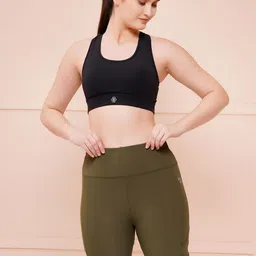 Brauch Olive High‑Waist Swim Shorts Solid Women Swim Bottom Green Swimsuit-picture-2