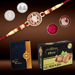 Rakhi Combo for Brother with Chocolate Almond (32-GM)Rakhi Set | Y22K1_A35_CA32 Assorted Gift Box-image-56