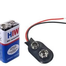 9 VOLTS HW BATTERY with Connector, HI-WATT 100% 9V Long Life Battery Power Supply Electronic Hobby Kit-27