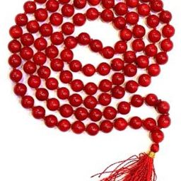 100% Natural Red Coral Rosary Moonga Mala/Moonga Energized Necklace 108+1 Beads Coral Stone Necklace-image-60
