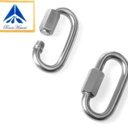 2 Pc Heavy S S Carabiner Screw Swing Snap Hook Multipurpose Connector for Sports Locking Carabiner-image-72