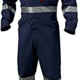 Hi-Visibility Blue, XXL Pure Cotton Men's Coverall Boiler Suit Superb Uniform Safety Jacket-image-26
