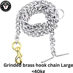 Dog Grinded Chain With Brass Hook | Chrome Finished Heavy Duty Dog Chain 6No 165 cm Dog Chain Leash-image-36
