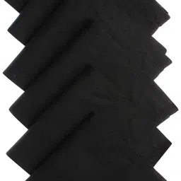 QUEERY Cotton Handkerchiefs Hanky For Men ["Black"] Handkerchief-image-39