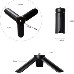 POZUB New Arrival High Quality Super Mini Tripod Stand, 1/4" Screw Mount MT-15 Universal Smartphone Gimbal Stabilizer Table Tripod for Mobile, camera Handheld Video Shooting Monopod Mini Vlog Tripod Extended Grip/Tripod Rotatable 360 Rotation Stabilized Handheld Camera With Selfie Stick Tripod Online Course Video Recording Special Design for Streaming Mobile Video Stand Mobile Stand holder Tripod stand for camera Tripod, Monopod, Monopod Kit, Tripod Ball Head, Tripod Bracket, Tripod Kit, Tripod Clamp image 2