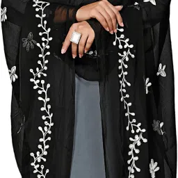 Chiffon Embroidered Black Women Dupatta-image-18