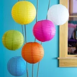 decogram multi round lantern Multicolor Paper Hanging Lantern image 2