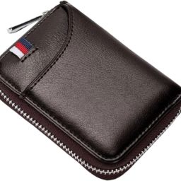 Men & Women Brown Genuine Leather RFID Card Holder-image-50