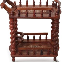 Food Serving Trolley Wine Trolley Wooden Kitchen Trolley-image-86