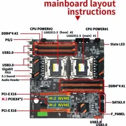 mytechvision X99 LGA 2011-v3Socket XL-ATX Intel X99 Chipset DDR4 Motherboard for Desktop, Server, Workstation image 3