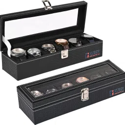 Premium Faux Leather Wrist Organiser Watch Box-48