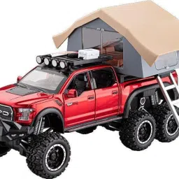 1:24 Scale Die-Cast Raptor Camping Large with 6 Openable Doors,Pull Back Action,-image-30