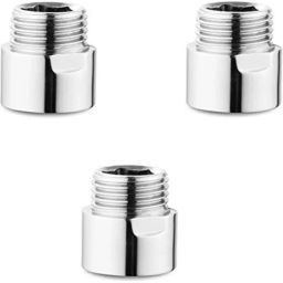 Premium Quality Stainless Steel Extension Nipple 1 Inch, Chrome Finish,Pack of 3 Faucet Nozzle-7
