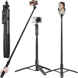 ATSolutions Extra-Long Selfie Stick with Large Tripod Stand 61 inch/156 cm, Super Long Tripod-24