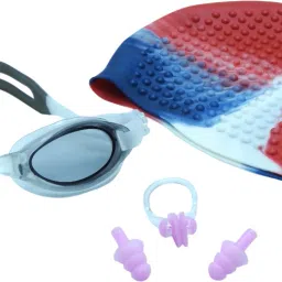 Swimming Combo Set Goggle, Silicone Cap and Waterproof Ear Plug-image-58