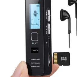 TiMUR Digital 192kbps20-Hour Recording MP3 Playback Mini Voice Recorder 32 GB MP3 Player-picture-16