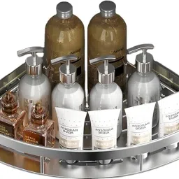 Multipurpose Aluminium Bathroom Shelf - Sleek Modern Design (1 Shelf - Silver) Aluminium Wall Shelf-40