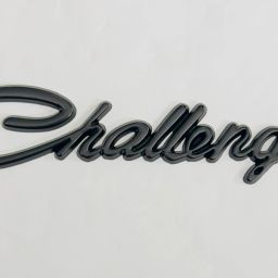 Challenger BLACK Logo Metal Sticker (15cmx3cm) Car Emblem Auto Racing Spring Leaf-image-90