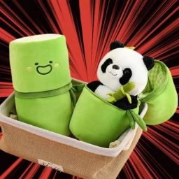 Cute Things Bamboo Tube Panda Stuffed Animal Panda Toys(30CM) - 30 cm-image-66