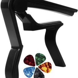 The Tune Town - Guitar Capo + 5 Celluloid Picks Clutch Guitar Capo-image-48