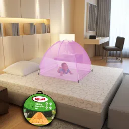 Polyester Kids Washable Baby Mosquito Net|Anti-Bug Crib Net Foldable Bottomless Baby Crib Machardani Mosquito Net-16
