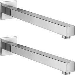 12" Inch Stainless Steel 304-Grade Square Shower Arm (Pack of 2) Fixed Mount-image-96