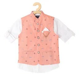 CAVIO Boys Printed Nehru Jacket With Shirt-picture-10