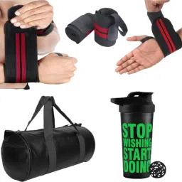 20 L Gym Duffel Bag - Gym Bag Combo for Men - Black, Red, Green-image-42