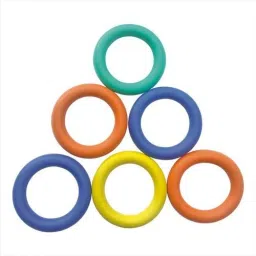 Tennikoit Rubber Ring Simple Ring Plain Ring ( Pack of 6) Rubber Tennikoit Ring-image-39