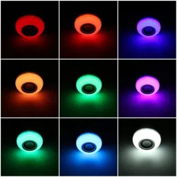 Wrapo Led Bulb with Bluetooth Speaker with Super bass Music Light Bulb + RGB Light Ball Bulb Colorful Lamp with Remote Control for Home,Bedroom Smart Bulb image 4