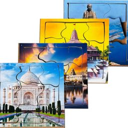 Learning and Educational Toys for Kids Pack of 4 Wonders of India Jigsaw Puzzle-image-50