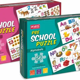 Preschool Alphabet & Number Puzzle Combo Pack 2in1 set of 2 56pcs for kids 4+yrs-16