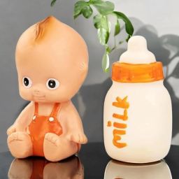 Squeeze Doll with Feeding Bottle Bath Toys for Kids Baby Bath Toys Rattle-10