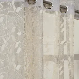 153 cm (5 ft) Net Semi Transparent Window Curtain (Pack Of 2)-picture-28