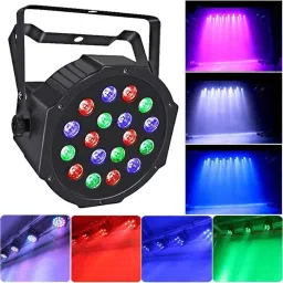 18 LED RGB DJ PAR Light Sound Activated Auto Modes Ideal for Weddings & Events Shower Laser Light-31