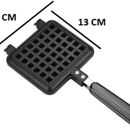 rushabh collections Waffle Maker Machine With Comfortable Handle For Kitchen Gas Stove Non Stick Waffle Maker image 2
